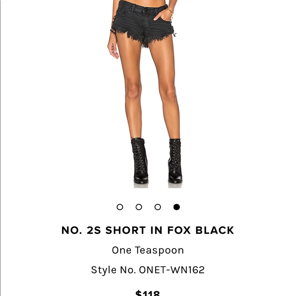 One Teaspoon - SHORT IN FOX BLACK